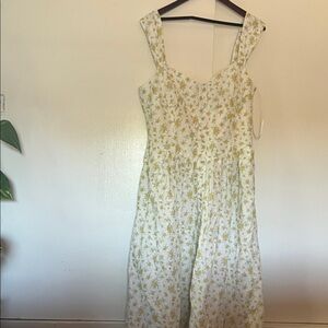 Bardot White Maxi Dress with Yellow Floral Print